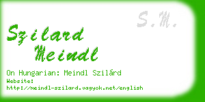 szilard meindl business card